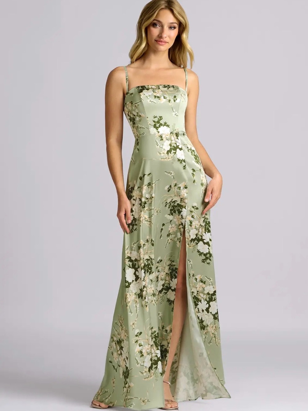 Azazie Wren Dress - Floral Vines